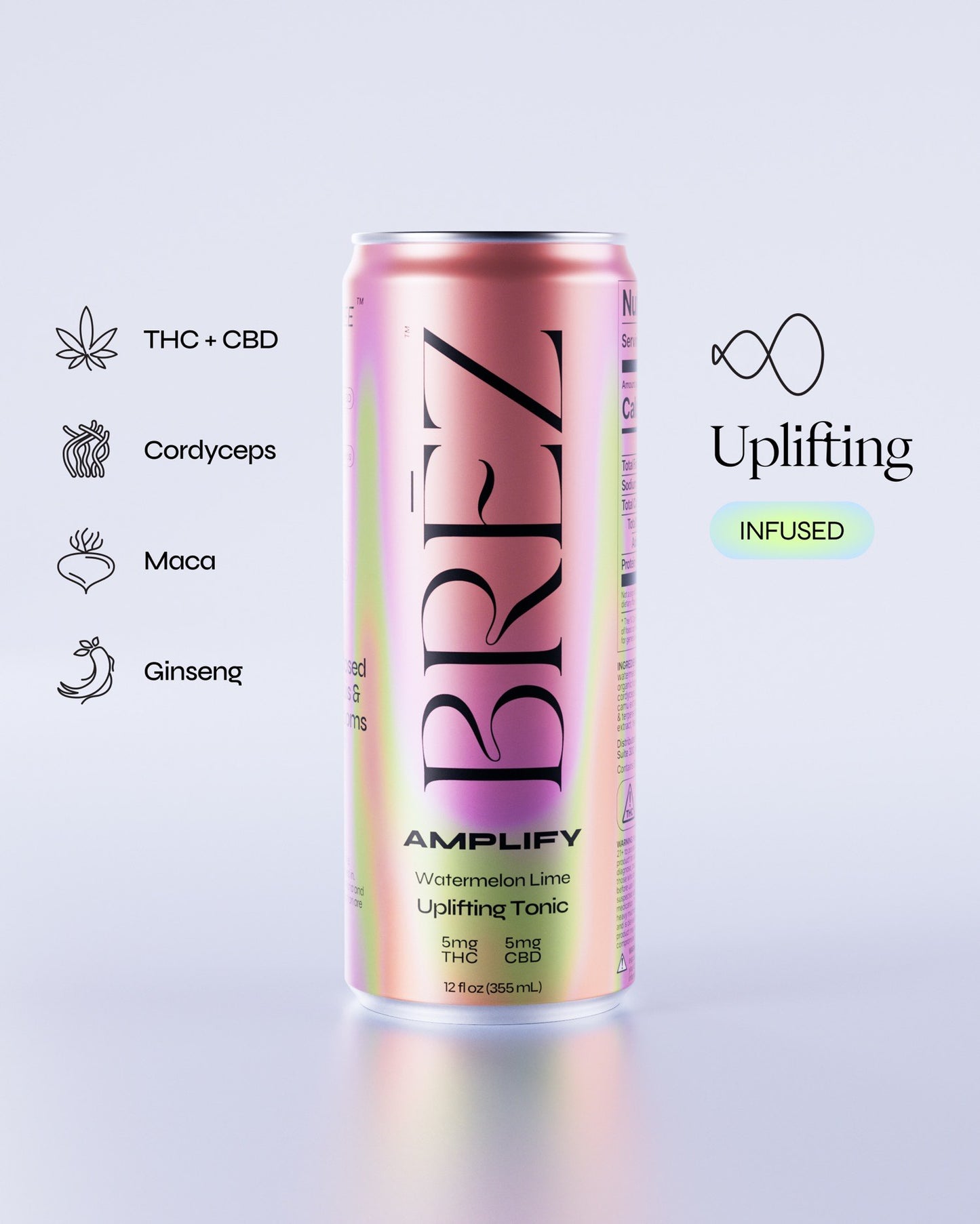 Amplify | Watermelon & Lime | 5mg THC, 5mg CBD | Wholesale | 24-Pack
