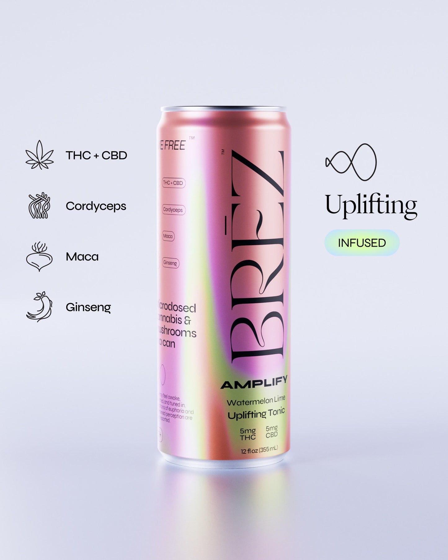 Amplify | Watermelon & Lime | 5mg THC, 5mg CBD | Wholesale | 24-Pack