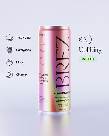 Amplify | Watermelon & Lime | 5mg THC, 5mg CBD | Wholesale | 24-Pack